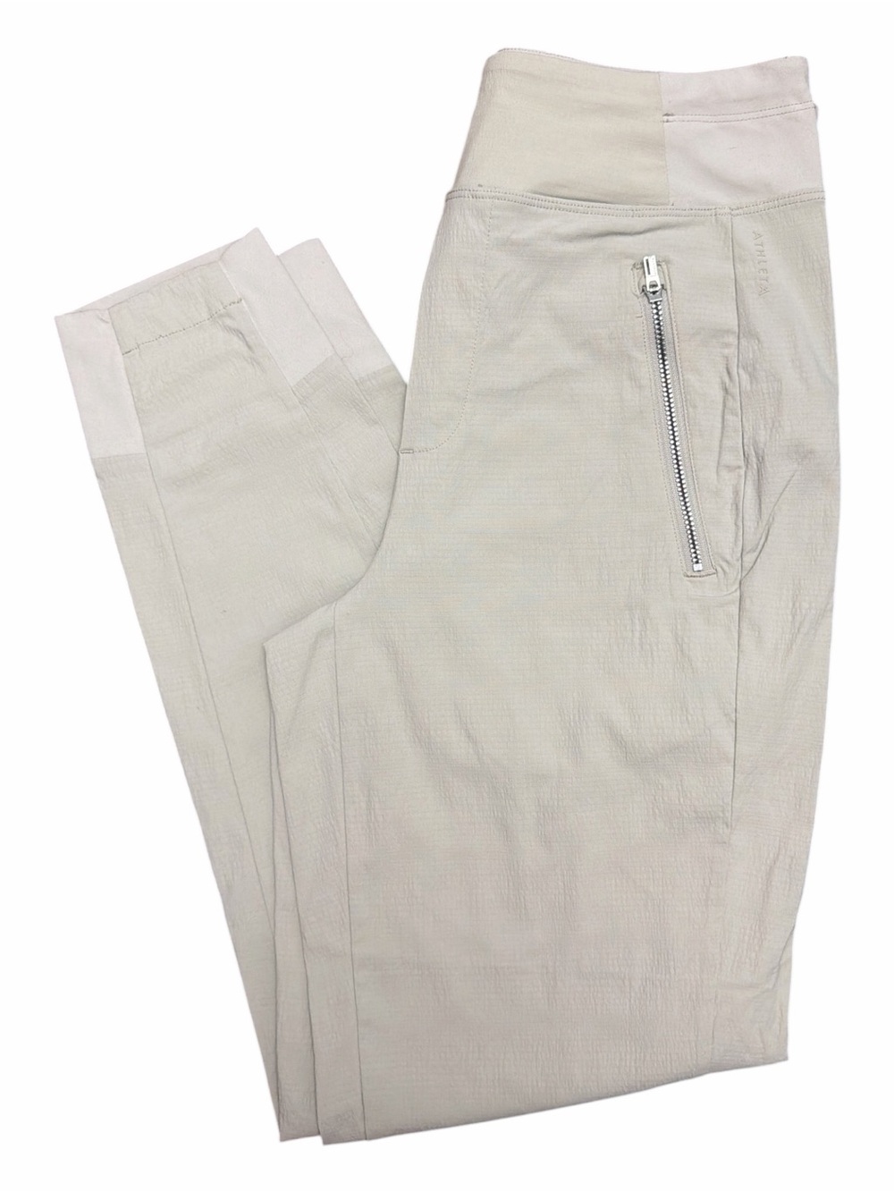 Athleta Trekkie North High Rise Jogger Pants Abalone Beige Gray Size 0 533655